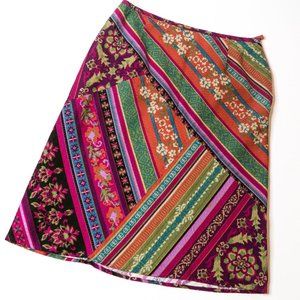 GROOVY MULTICOLOR- MULTIPATTERN A-LINE SKIRT